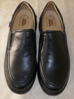 Samuel Hubbard Leather Loafers Mens 14XW Black Olema Featherlight Comfort Shoes